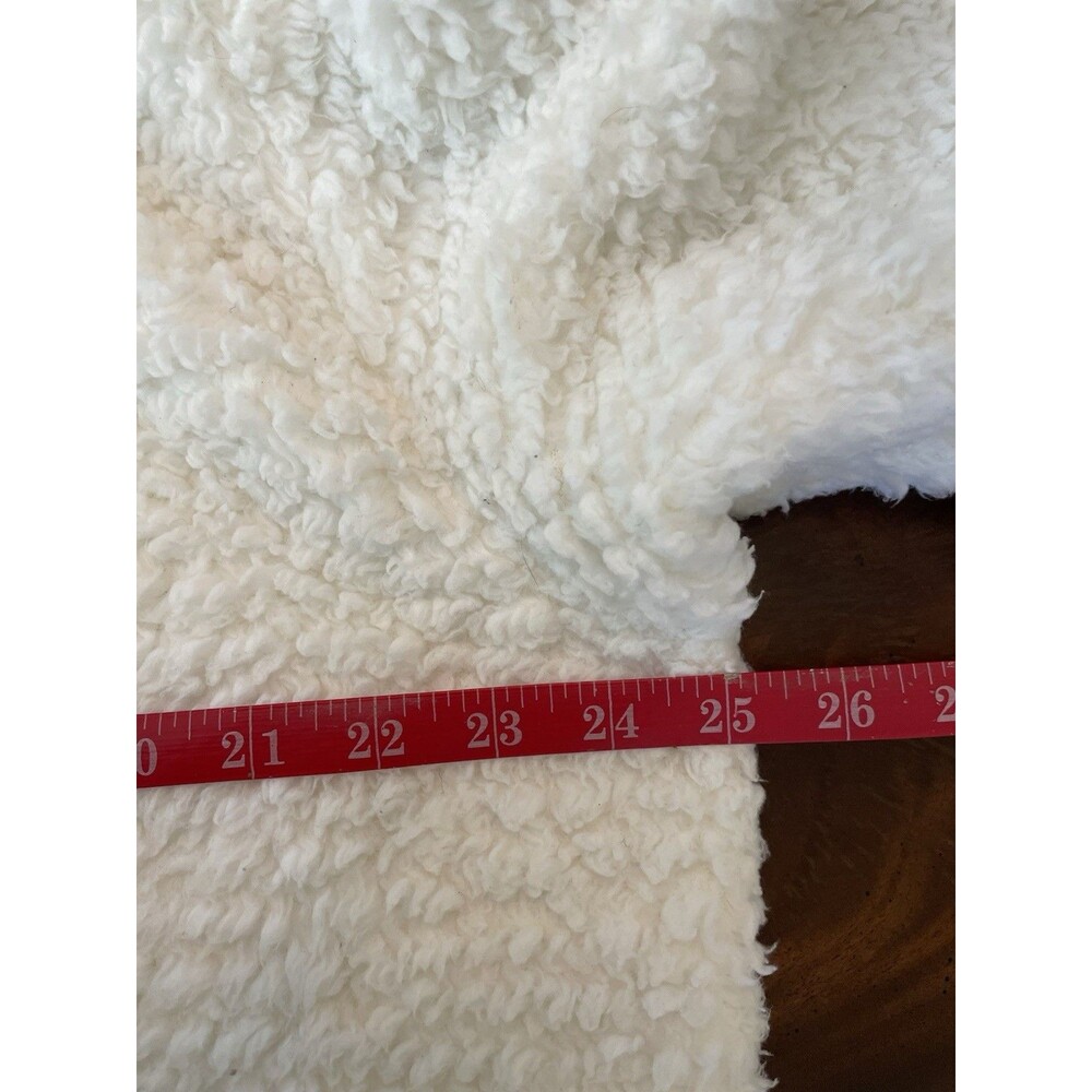 Pottery Barn Woman's Ivory Soft Textured  Sherpa Robe Size Medium - Picture 7 of 7